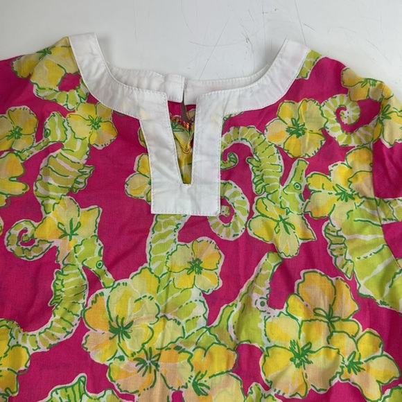 Lilly Pulitzer Pink Floater Seahorse Girls Tunic Top - Picture 2 of 8